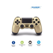 Ps4-pc-android Box-android-Apple Uyumlu iOS Telefon Tablet Titreşimli Bluetooth Oyun Kolu Gold