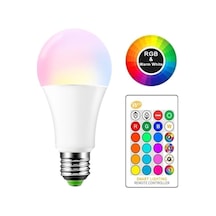 Home Uzaktan Kumandalı Renk Değiştiren Ampul Rgb 9w Beyaz Dahil 1