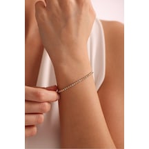 Top Top Bead Taşlı Zarif Bileklik Altın