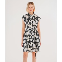 Yargıcı Kemer Detaylı Kolsuz Elbise 25ykel7112x 004 Lacivert