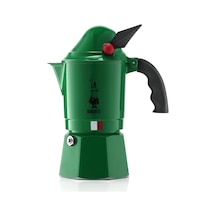 2762 Moka Express Alpina Dağ Avcıları Korpları Espresso Pişirici, Alüminyum, Yeşil