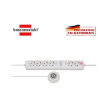 Brennenstuhl Eco-line Comfort Güvenlik Anahtarlı 6'lı Uzatma Priz