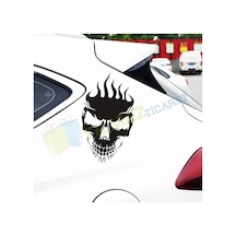 Alev Kurukafa Motosiklet Oto Sticker Etiket Yapıştırma Aksesuar