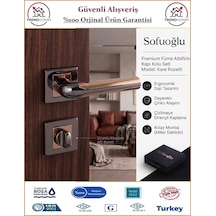 Sofuoğlu Volga Rozetli Kapı Kolu - Füme Albifirin - Wc Banyo