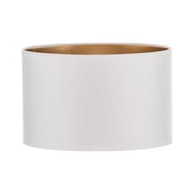 Levaillant Krem Abajur Şapka & Başlık - İçi Gold Kaplama, 30 Cm Çap, 21 Cm Yükseklik - Özel Üretim & Kusursuz Çok Renkli