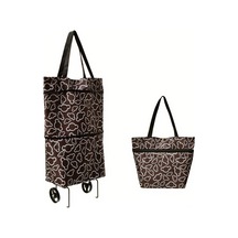 Shineyee Katlanabilir Tekerlekli Alışveriş Sepeti - Genişletilebilir Yeniden Kullanılabilir Alışveriş Çantası