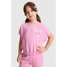 U.S. Polo Assn. Kız Çocuk Pembe Tişört 50325721-vr041