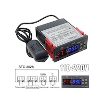 Stc-3028 Ac 110-220v Lcd Ekranlı Nem Sıcaklık Kontrol  Modülü