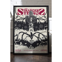 Stranger Things Siyah Ahşap Çerçeveli Poster, Dizi Duvar Tablosu