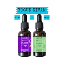 Baobab Yağı Ve Avokado Yağı 20ml + 20ml -%100 Doğal Soğuk Sıkım Yüz Yogası Yağı Seti 20 ML