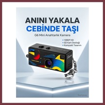 Storeşahin G6 Thumb Camera Mini Anahtarlık Kamera 1080p Hd Video Kayıtlı Retro Tasarım Taşınabilir Mini Dijital Kamera Shn0720