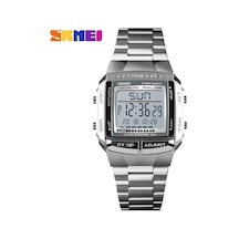 Gümüş Skmeı Spor Saat Erkekler Dijital Saat Elektronik Erkek Saatler Top Marka Lüks Su Geçirmez Erkek Izle
