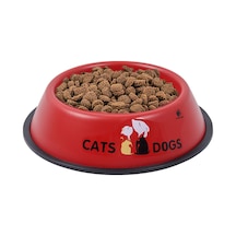 Renkli Metal Mama Kabı Kedi Köpek Mama Su Kabı 16 CM