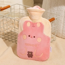 Zs103 Karikatür Peluş Su Dolu Patlamaya Dayanıklı Sıcak Su Torbaları, Özellik: Pembe Şanslı Tavşan 1000ml