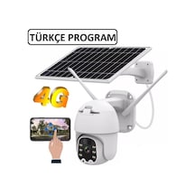 Kartlı 4g Ptz 360 Hareketli Solar Güneş Enerjili 1080p Kamera Türkçe Program Son Sürüm