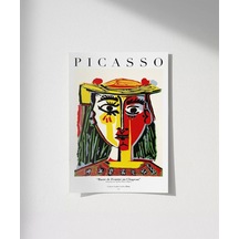 Çerçevesiz Poster Pablo Picasso Şapkalı Kadın Büstü