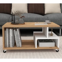 Reyo Home Enda Sultan Tekerli Orta Sehpa 86,5x50 Cm Atlantik Çam