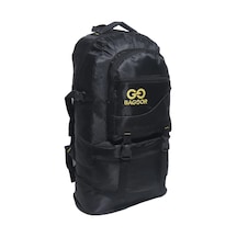 571 Collections Baggor 65 Litre Körüklü Siyah Su Geçirmez Çok Gözlü Laptop Bölmeli Erkek Bayan Okul-kampçı-seyahat-dağcı-outdoor-trekking Sırt Çantası Siyah Açık Altın