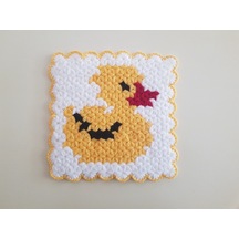 Banyo Bebek El Örmesi Çirkin Ördek Desenli