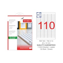 Tanex Tw-4110 40X12MMx100Ad. Lazer Yazıcı Etiketi