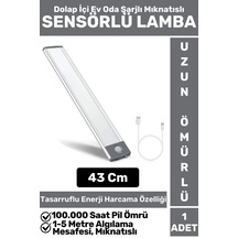 Premium Ev Oda Dolap İçi Çocuk Odası Gece Lambası Şarjlı Mıknatıslı Sensörlü Lamba 43 Cm Çok Renkli