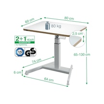 Leitz Ergo Elektrikli Sit Standing Küçük Çalışma Masası Kod:65340001 Beyaz