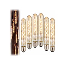 Vintage Led Ampul, E27, 4w, 2500k Sıcak Sarı Işık, Amber Cam, 18,5 Cm, Rustik Ampul Amber Renk Işık Çubuk Cam Ret Diğer