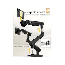 Çift Kol Monitör Standı, 17-32 İnch, 2-9 Kg