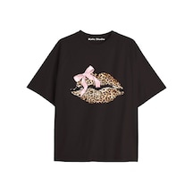 Kalic Studio Y2k Vintage Leopar Baskılı Siyah T-shirt Kod 179 Siyah-179