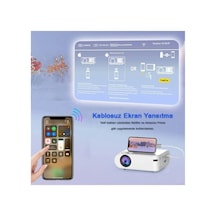 Projeksiyon Cihazı P62 Full Hd Destekli Wifi & İos & Android Cep Tel Yansıtma Mini