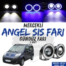 Peugeot Bipper 2008-2022 Uyumlu Üniversal Mercekli Angel Sis Farı Metal Su Geçirmez 76 Mm Ma Halkalı Gündüz Farı Sis Farı 54967267