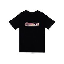 Mirai Nikki Anime Baskılı Unisex %100 Pamuk Siyah T-shirt SIYAH
