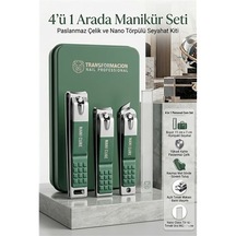 Zenvac Profesyonel 4'ü 1 Arada Manikür Seti, Paslanmaz Çelik Tırnak Makası Ve Nano Törpülü Seyahat Kiti 723207 Z