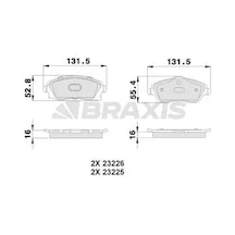 Opel Corsa C On Fren Balatasi 1.4 Twinport 2004-2006 Braxıs Ab0007