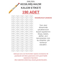 Isimli Okul Etiketi Defter Kitap Kalem Etiketi 190 Adet