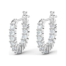 5562126 Swarovski Küpe Vıttore-Pe Mını Hoop Czwh-Rhs Gümüş