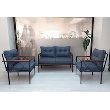 2+1+1 Balkon-bahçe-kafe-çay Seti-koltuk Takımı-oturma Grubu-ofis Koltuğu Mavi