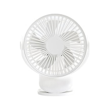 Springsun Usb Şarjlı 4000mah Pilli Minik Klipsli Masa Fanı - 720 Açı Ayarlı, 4 Hızlı, Sessiz Çalışma, Ev/ofis/yurt Kullanıma Uygun Beyaz