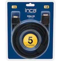 Inca Ivga-50 Vga 5mt Altın Uçlu Blister Vga Kablo Yüzde 99.50 Bakır
