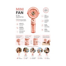 Mini El Tipi Fan Su Buharlı Serinletici Fan, Usb Type-c Şarjlı, 3 Kademeli Hız Ayarlı, Taşınabilir Elektrikli Fan, Nemlendirici Püskürtmeli Portatif Fan, Ofis, Seyahat, Araç Ve Günlük Kullanım İçin Belirtilmemiş
