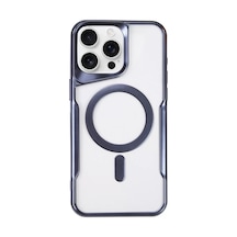 Newface Apple İphone 16 Pro Max Kılıf Boyi Magsafe Silikon Kapak - Lacivert
