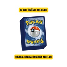10 Adet Lisanslı Pokemon İngilizce Holo Kart