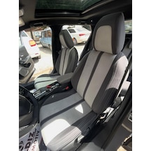Peugeot 2008 Uyumlu Araca Özel Oto Koltuk Kılıfı 158570 Bej - Gri