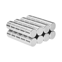 Ø5x4 Mm Neodyum Mıknatıs - Çap: 5 Mm, Kalınlık: 4 Mm - Yuvarlak Disk Mıknatıs - 25 Adet