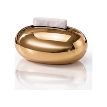 Arvale Parlak Gold Oval Peçetelik Lüks Dekoratif Sofra & Masa Üstü Peçete Tutucu Aksesuar Diğer