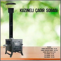 Uyguna-yakala Kuzineli Çadır Sobası-ykt.186 Çok Renkli