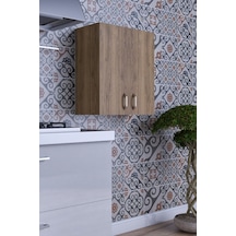 Moza Çok Amaçlı Kapaklı Banyo Balkon Dolabı Ceviz