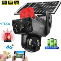 Çift Kameralı Güneş Enerjili Speed Dome Ptz Dış Ortam Solar Güvenlik Kamerası Teico-4360
