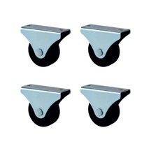 Furç Sabit Teker - 56mm - Siyah Hks231 - 4 Adet Çok Renkli