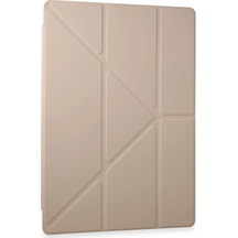 Samsung Uyumlu Galaxy Tab A9 Plus Kılıf Kalemlikli Mars Tablet Kılıfı - Rose Gold